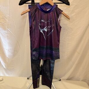 Disney Descendants 3 Mal 2pc Costume Girls Size 7/8 Halloween No Jacket